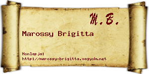 Marossy Brigitta névjegykártya