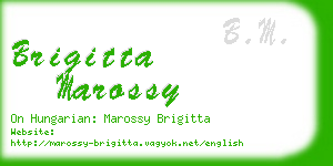 brigitta marossy business card